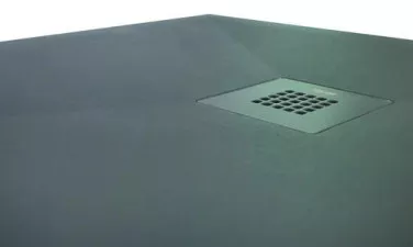 Receveur de douche résine de synthèse RECEA gris anthracite 80x80