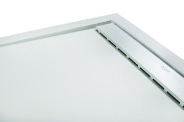 Receveur de douche caniveau résine de synthèse RUNA blanc 90x160