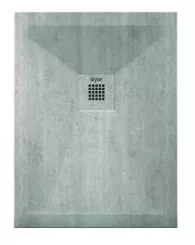 Receveur de douche résine de synthèse RECEA béton 90x100