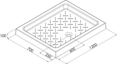Receveur de douche céramique MIQUE 70X120cm