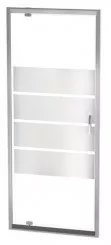 Paroi de douche porte pivotante 90cm profilés chromés ERIS 2