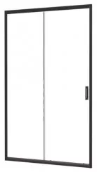 Paroi de douche porte coulissante profilés noirs CONCEPT'O 140cm
