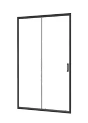 Paroi de douche porte coulissante profilés noirs CONCEPT'O 160cm