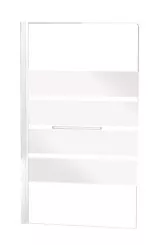 Pare-baignoire 1 volet 140x85cm 4 bandes givrées