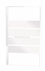 Pare-baignoire 1 volet 140x85cm 4 bandes givrées