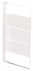 Pare-baignoire 1 volet 140x80cm 3 bandes blanches
