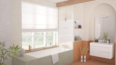 Pare-baignoire 1 volet 140x80cm 3 bandes blanches