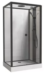 Cabine de douche accès de face 80x110cm avec toit Fact'Ory