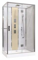 Cabine de douche accès de face avec toit 80x120cm - ELMER