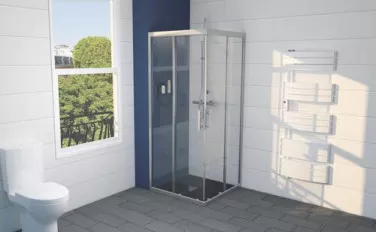 Paroi de douche accès d'angle coulissant ENLOK 80cm