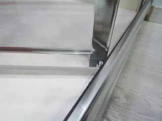 Paroi de douche accès d'angle coulissant ENLOK 80cm