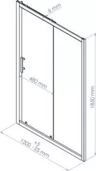 Paroi de douche porte coulissante ENLOK 120cm