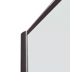 Paroi de douche fixe profilé noir verrière 90cm
