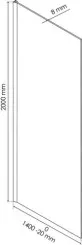 Paroi de douche fixe SCUDO 140cm