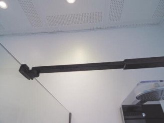 Écran de douche fixe profilé noir VERSUS 90cm - ELMER