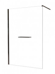 Paroi de douche fixe profilé noir VERSUS 140cm