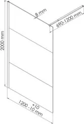 Paroi de douche fixe FROSTEE 120cm