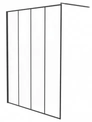 Paroi de douche fixe profilé noir verrière 140cm