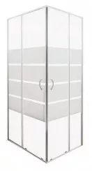 Paroi de douche accès d'angle 90cm profilés chromés ERIS 2