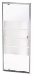 Paroi de douche porte pivotante 70cm profilés chromés ERIS 2