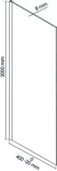 Paroi de douche fixe SCUDO 40cm
