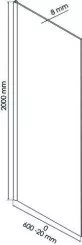 Paroi de douche fixe SCUDO 60cm