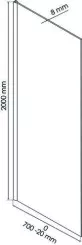 Paroi de douche fixe SCUDO 70cm