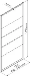 Paroi fixe d'angle AUMEA 90cm