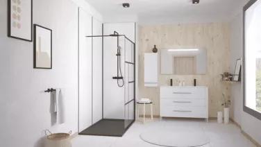 Panneau mural réversible blanc et noir L 120 x H 255 cm