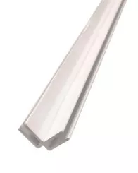 Profilé d'angle blanc pour panneau mural 3 mm