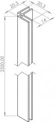 Profilé d'angle blanc pour panneau mural 3 mm