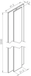 Profilé de jonction blanc pour panneau mural 3 mm
