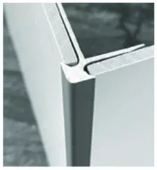 Profilé d'angle sortant chromé pour panneau mural 4 mm