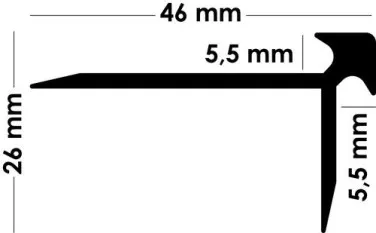 Profilé d'angle sortant chromé pour panneau mural 4 mm