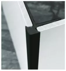 Profilé d'angle sortant noir pour panneau mural 4 mm