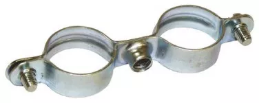 Collier double acier nickelé ø22