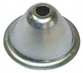 Rosace conique acier nickelé Haut.9 mm