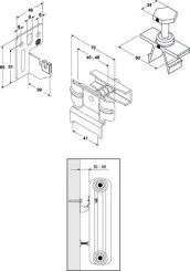 Fixations pour radiateur tubulaire