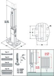 Jeu de 2 pieds universels pour radiateur acier panneau
