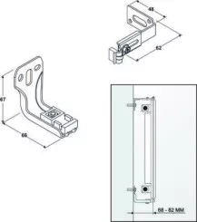 Fixations pour radiateur acier panneau sans Étrier