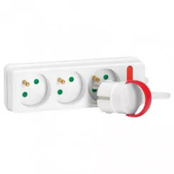 Bloc multiprise mobile avec cordon 4 prises