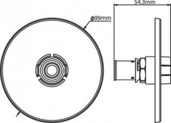 Applique d'arrosage chromée avec raccord à sertir PER ø16 F15/21 - PRONORM