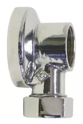Applique MAL simple avec écrou pour collet battu chromée ø14-15/21