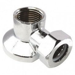Applique MAL simple avec écrou pour collet battu chromée ø14-15/21