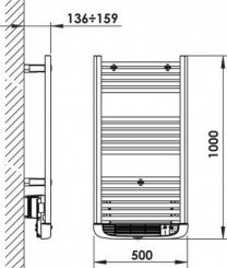 Radiateur sèche-serviettes électrique soufflant 500W CALIMA - DELTACALOR