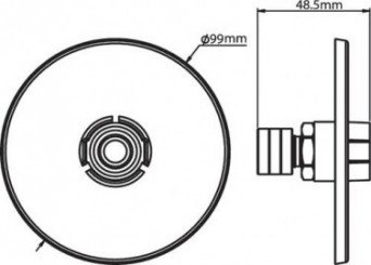 Applique d'arrosage brute avec raccord à glissement PER ø16 F15/21