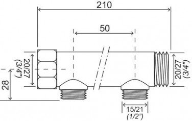 Collecteur 4 départs à portée plate MF20/27 - FIXOCONNECT