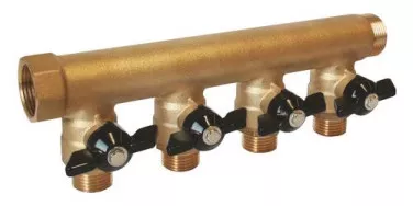 Collecteur mini-vannes 4 départs à portée plate MF20/27