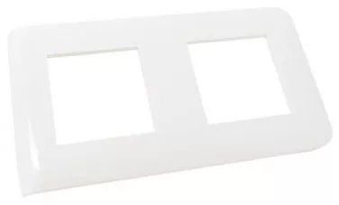 Plaque blanche mosaic 2 postes 4 modules - LEGRAND