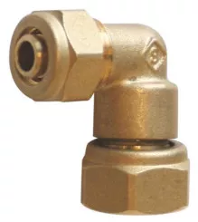 Coude à compression écrou tournant PER ø16-20/27